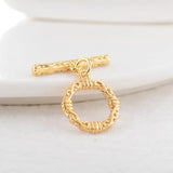 14K Brass O Toggle Clasps Bracelet Necklace Connect Clasps Jewelry Making