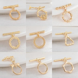 14K Brass O Toggle Clasps Bracelet Necklace Connect Clasps Jewelry Making