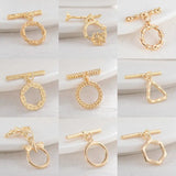14K Brass O Toggle Clasps Bracelet Necklace Connect Clasps Jewelry Making