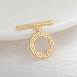 14K Brass O Toggle Clasps Bracelet Necklace Connect Clasps Jewelry Making