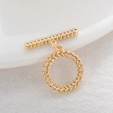 14K Brass O Toggle Clasps Bracelet Necklace Connect Clasps Jewelry Making