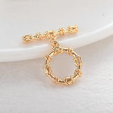 14K Brass O Toggle Clasps Bracelet Necklace Connect Clasps Jewelry Making