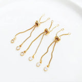 14K Brass Ziron Extender Chain Rubber Spacer Beads DIY Jewelry Making