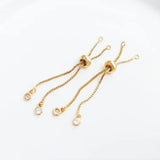 14K Brass Ziron Extender Chain Rubber Spacer Beads DIY Jewelry Making