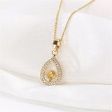 14K Water Drop Zircon Pearl Necklace DIY Accessories