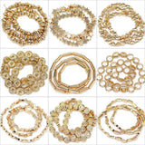 14K Hematite Moon Crown Stars Rose Heart Natural Stone Beads 15''