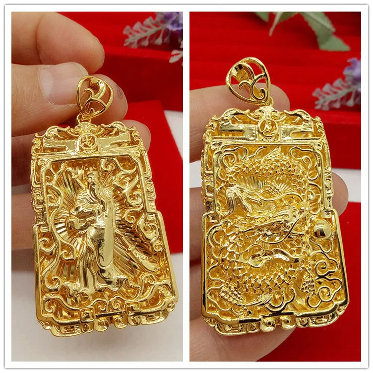 14K Square Pendant for Women Men Fine Jewelry