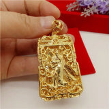 14K Square Pendant for Women Men Fine Jewelry