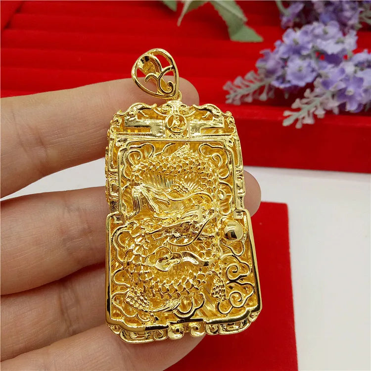 14K Square Pendant for Women Men Fine Jewelry