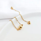 14K Plated Brass Magnetic Bracelet Clasp Safety Chain DIY Jewelry Making