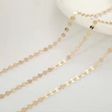 14K Plated Copper Chains for Women Jewelry Making