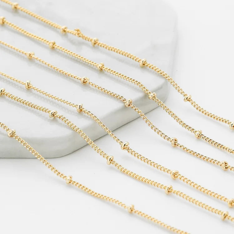 14K Plated Copper Star Link Chains for DIY Jewelry Making