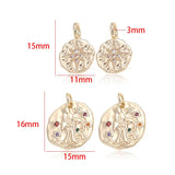 14K Plated Zircon Star Charms Pendant Jewelry DIY Craft