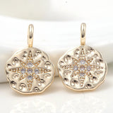 14K Plated Zircon Star Charms Pendant Jewelry DIY Craft