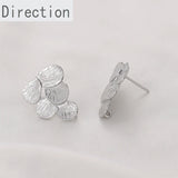 14K Preservation Ear Pins with Leaves Design DIY Earrings
