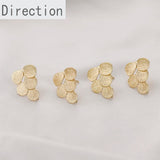 14K Preservation Ear Pins with Leaves Design DIY Earrings