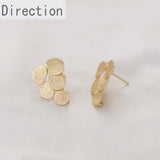 14K Preservation Ear Pins with Leaves Design DIY Earrings