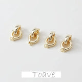14K Retention Glossy Round Clip Buckle Pearl Necklace Bracelet Lock