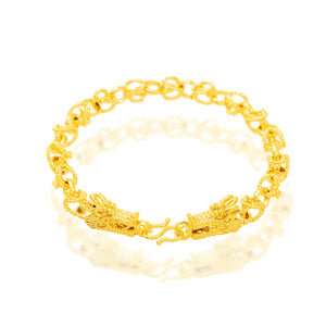 14K Dragon Pattern Bracelet Men Wedding Engagement Fine Jewelry