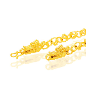14K Dragon Pattern Bracelet Men Wedding Engagement Fine Jewelry
