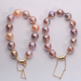 14K Filled Freshwater Pearl Bracelet Magnetic Buckle Women HC