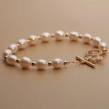 14K Filled Freshwater Pearl Bracelet with Bee Zircon Inlay
