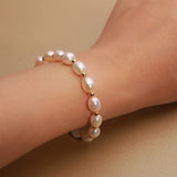 14K Filled Freshwater Pearl Bracelet with Bee Zircon Inlay