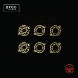 14K Filled 10MM Round Charm Pendant for Jewelry Making DIY Accessories