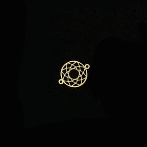 14K Filled 10MM Round Charm Pendant for Jewelry Making DIY Accessories