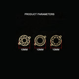 14K Filled 10MM Round Charm Pendant for Jewelry Making DIY Accessories