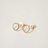 14K Filled Bar Earrings Circle Jewelry Dainty Earrings Vintage Waterproof
