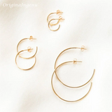 14K Filled Basic Hoop Earrings 15MM/20MM/30MM Modern Hoop Jewelry