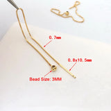 14K Filled Box Chain Bead Earrings DIY Jewelry Findings