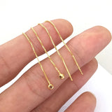 14K Filled Box Chain Bead Earrings DIY Jewelry Findings