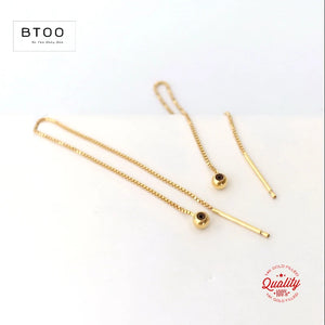 14K Filled Box Chain Bead Earrings DIY Jewelry Findings