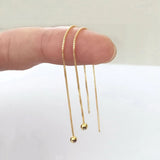 14K Filled Box Chain Bead Earrings DIY Jewelry Findings