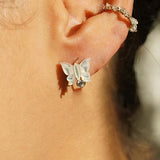 14K Filled Butterfly Earrings Minimalism Boho Jewelry