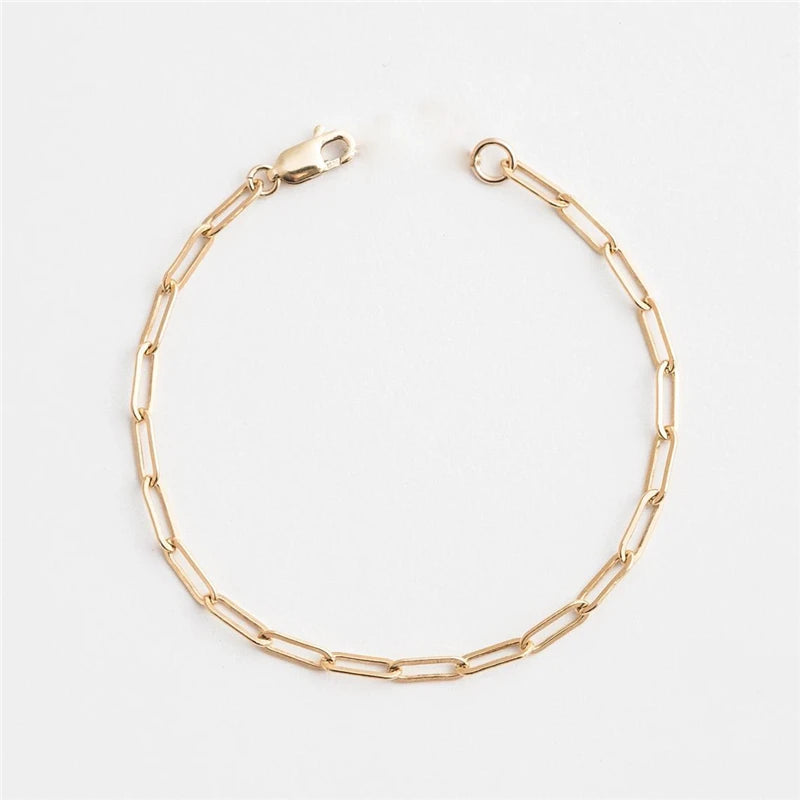 14K Filled Chain Bracelet Boho Charms Anklets Women Bridesmaid Gift