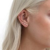 14K Gold Filled CZ Stud Earrings Tarnish Resistant Dainty Jewelry Waterproof