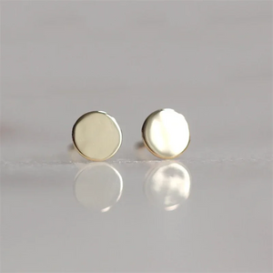 14K Filled Dot Circle Studs Earrings Tarnish Resistant Dainty Jewelry