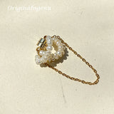 14K Filled Ear Cuff Pearl Jewelry Magnetic Buckle Earrings Vintage