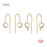 14K Filled Bezel Ear Wire with Ring Bulk - DIY Earrings Accessory