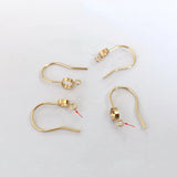 14K Filled Bezel Ear Wire with Ring Bulk - DIY Earrings Accessory