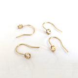 14K Filled Bezel Ear Wire with Ring Bulk - DIY Earrings Accessory