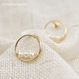 14K Freshwater Pearls Boho Earrings Vintage Jewelry Tarnish Resist