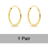14K Filled Endless Hoop Earrings 10 Size Jewelry Hoop Earrings Boho