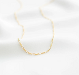 14K Filled Chain Necklace Minimalism Choker Boho Pendants Women Jewelry