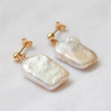 Baroque Pearl Earrings 14K Filled Minimalism Jewelry Brincos Oorbellen
