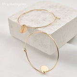 14K Filled Heart Earrings Hoop Jewelry Minimalism Oorbellen Brincos Pendientes