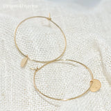 14K Filled Heart Earrings Hoop Jewelry Minimalism Oorbellen Brincos Pendientes